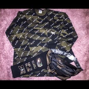 NWT PINK BLING legging/long sleeve/fanny pack set